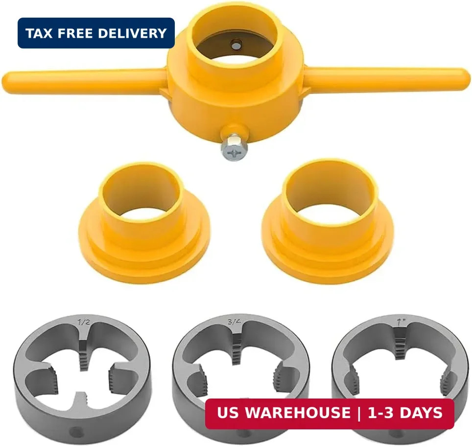 6Pcs PVC Thread Maker Tool Pipe Threader Plumbing Tool Kit Plastic Pipe Round Di