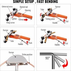 Aluminum Alloy Ratcheting Pipe Bender &ndash; 1/4&Prime;-7/8&Prime; O.D. & 7 Bending Dies