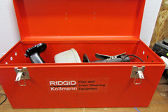 Ridgid Kollmann K-38B 12V Snake Drain Cleaner, 2 batteries, charger, NOT TESTED