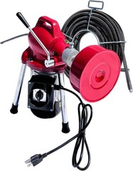 Portable Drain Cleaning Machine For 3/4&rdquo; &ndash; 4&rdquo; Pipe w/ 6 Cutter Heads 110V