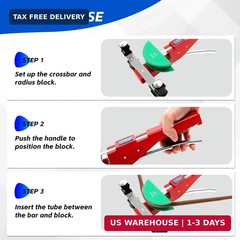 Tube Bender Kit, for 1/4&Prime;-7/8&Prime; O.D. 90&deg; Forward/Reverse Bending Ratcheting Tubin