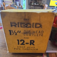 Ridgid 1-1/2&Prime; Die Head Complete for 12-R Drop Head Pipe Threader, lightly used