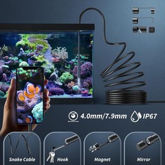 16FT Pipe Inspection Camera Endoscope Video Sewer Drain Cleaner Waterproof Snake