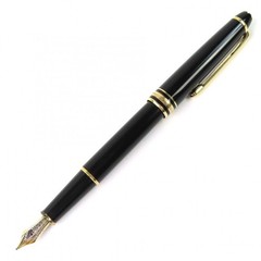 MONTBLANC Meisterstuck Classic Fountain Pen 14K M Nib White Star Black Gold Germ