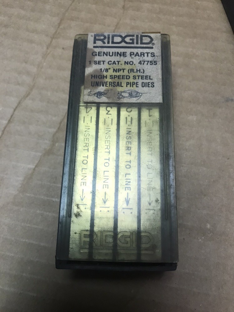 Ridgid Pipe Dies Set 47755 Fits 515