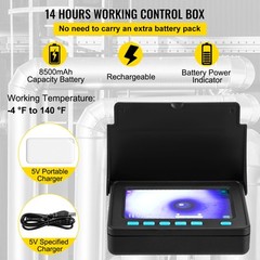 VEVOR Sewer Camera 4.3 In LCD Monitor 65.6FT/20M HD Drain Pipe Inspection Camera
