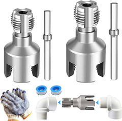 2 PCS 2-in-1 PVC Pipe Threader Kit, Dual Function Integrated Internal & Exter&hellip;