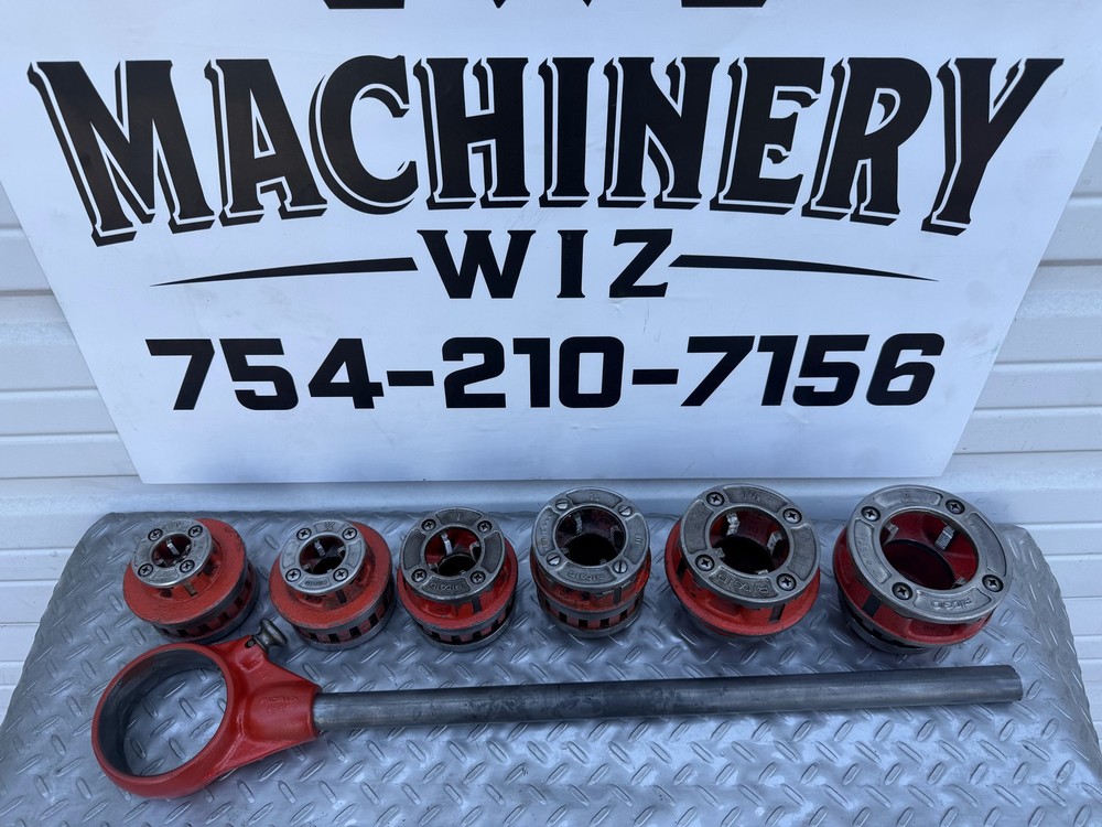 RIDGID 12R 1/2&Prime; &ndash; 2&Prime; Pipe Threading Threader 6 Die Set L@@K #3