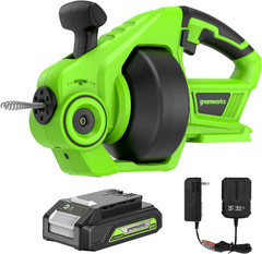 24V Cordless Drain Auger &ndash; 23FT, 560 RPM, Battery & Charger Included