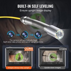 165ft Sewer Camera w/ 512Hz Locator, 9in HD Screen, 36X Zoom