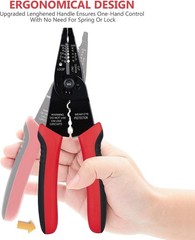 WG-015 8-inch Professional Wire Stripper, Wire Crimper, Cable Cutter, Multi-Tool