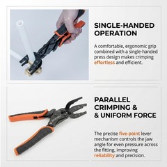 Pex Removal Tool &ndash; Push-In Clamp Pliers for Quick Disconnect of Rubber Hoses