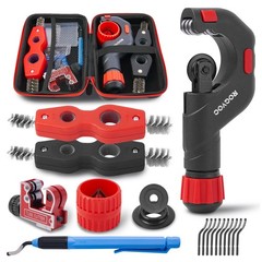 Copper Pipe Cutter Kit 5-50 mm Tube Deburring Tool HVAC Plumbing Tool Set Black