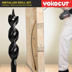 Flexible Installer Drill Bit 9/16 Inch x 54 Inch, Wire Pulling and Fishing, A&hellip;