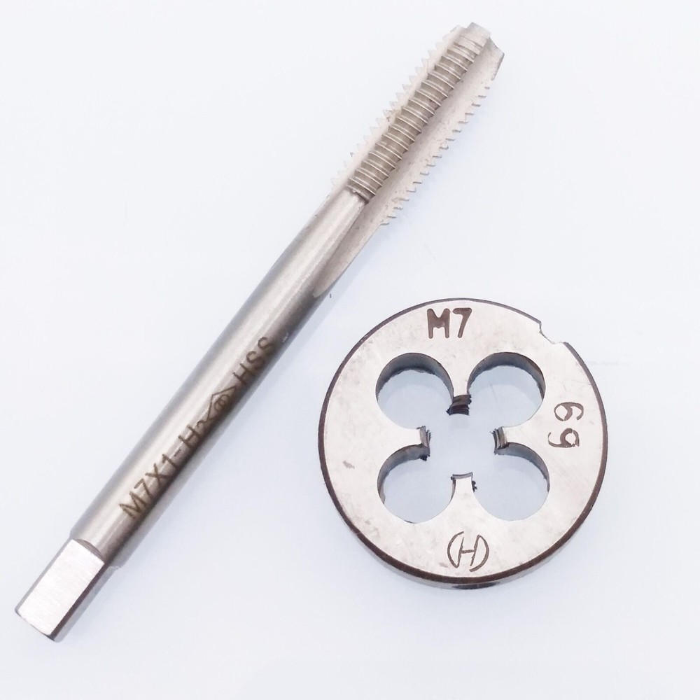 HSS M7 x 1mm Tap & M7 x 1mm Die Metric Thread Left Hand