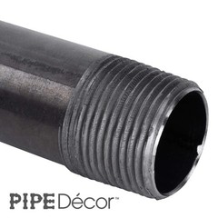3/4&rdquo; x 30&rdquo; Black Steel Plumbing Pipe, Pre Cut, 3/4&Prime; x 30&Prime;, Gray