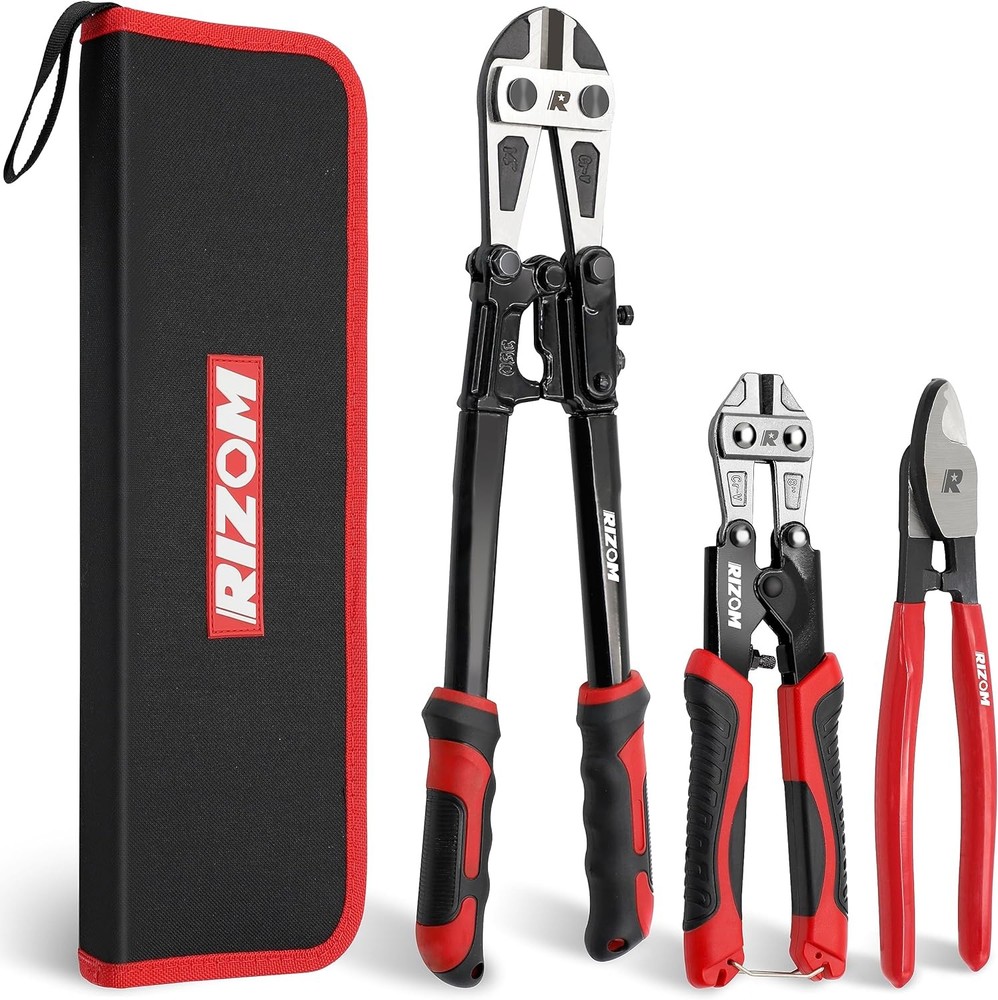 3-Piece Bolt Cutter Pliers Set, 14&Prime; Heavy Duty Bolt Cutter, 8&Prime; Mini Bolt Cutter,