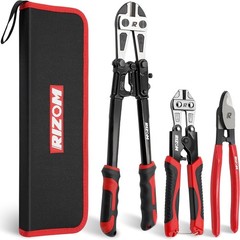 3-Piece Bolt Cutter Pliers Set, 14&Prime; Heavy Duty Bolt Cutter, 8&Prime; Mini Bolt Cutter,