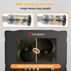 Sanyipace 100FT Sewer Camera 10&Prime; Drain Pipe Camera 512Hz Locator 1080P