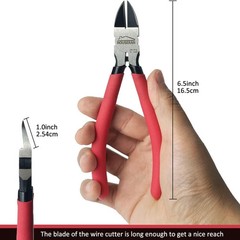 Wire Cutters 2 PACK, 6 inch, Side Cutters, Flush Cut Pliers | Spring Loaded Cutt