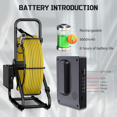 100Ft Waterproof Sewer Camera with 4.3&Prime; Screen & 16G TF Card for Plumbing