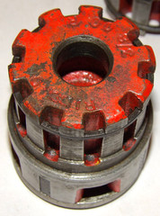 RIDGID 00-R MANUAL PIPE THREADER RATCHET HEAD & 6 DIES! 1, 3/4, 1/2, 3/8, 3/16&Prime;!
