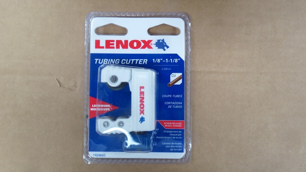 LENOX 1924665 TUBING CUTTER 1/8 TO 1-1/8&Prime; NEW