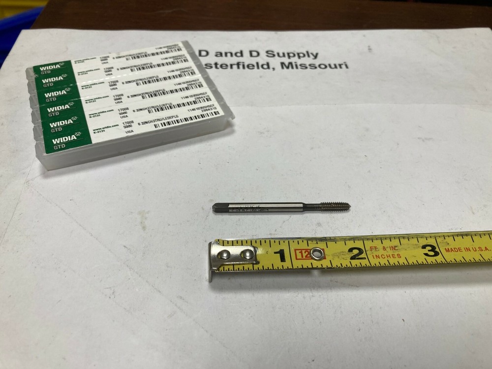 WIDIA GTD 17008, Thread Forming Tap, #6-32, Plug, Uncoated