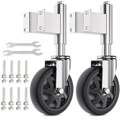 Spring Loaded Gate Casters 6&rdquo; Heavy Duty Gate Caster Wheels with Hardware