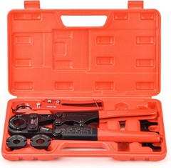 iCrimp PEX Pipe Crimping Tool Kit &ndash; Meets ASTM F1807, Free Gauge & Cutter