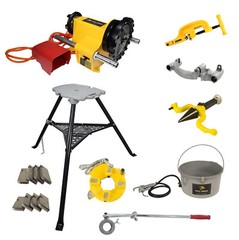 Steel Dragon Tools&reg; 300 Pipe Threading Machine works with RIDGID&reg; 811A Die Head