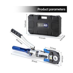 IBOSAD Copper Tube Fittings Hydraulic Pipe Crimping Tool with 1/2 inch,3/4 in&hellip;