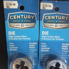 Century Drill & Tool 96203 Carbon Steel Die, 5/16-18NC &ndash; 2 PK
