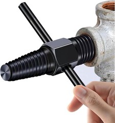 Screw Extractor-Damaged Water Pipe Removal Tool with 1/2 Inch and 3/4 Inch Valve