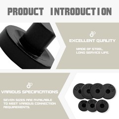 SANATO 14 Pcs Steel Double Flares Tool Black Adapters,Suit For 3/16, 1/4, 5/16,