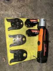 VEVOR PZ-1550 1/2&Prime;3/4&rdquo;-1&Prime; Pro Press Tool 18V w/ 3 Jaws & 2x 4AH Batteries!