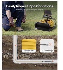 VEVOR Sewer Camera Pipe Inspection Camera 50M / 164FT Cable 4.3 In. LCD Monitor