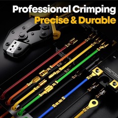 Crimping Tool Kit, 14-Type Open Spade & Quick-Disconnect Connector Set (2.8/3.9/