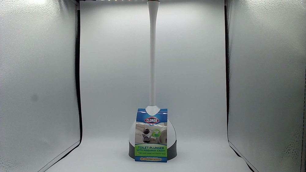 Clorox Toilet Plunger With Hideaway Holder Caddy, Blue