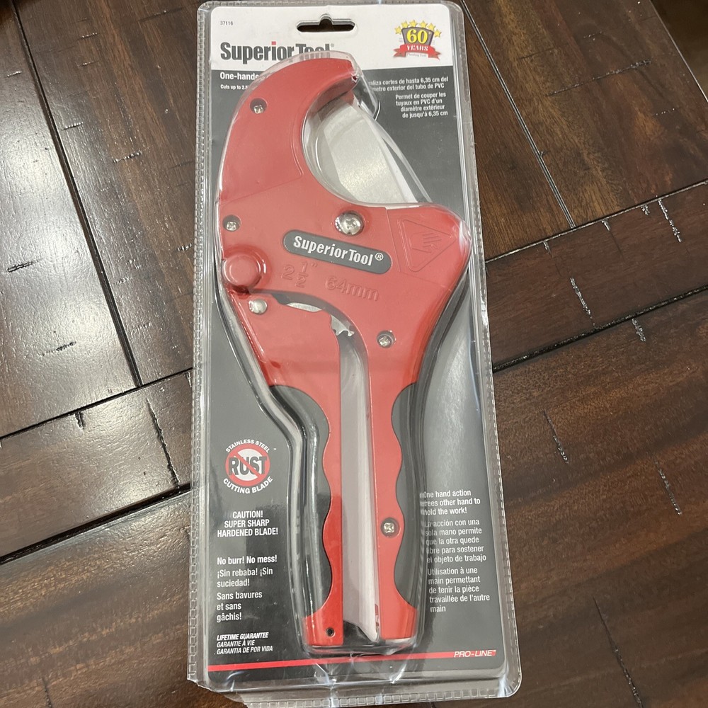 SUPERIOR TOOL ONE HANDED RATCHETING CUTTER #37116 * NEW *