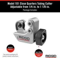 &ndash; CC247 40617 Model 101 Close Quarters Tubing Cutter, 1/4-Inch to 1-1/8-Inch Tu
