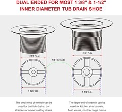 Dual-Ended Tub Drain Removal Tool &ndash; Lightweight Aluminum & Effortless Operation
