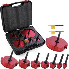 Double-Blade PVC Pipe Reamer Kit (1/2&Prime; to 4&Prime;) 8PCS into Standard 1/2&Prime; Drills&hellip;.