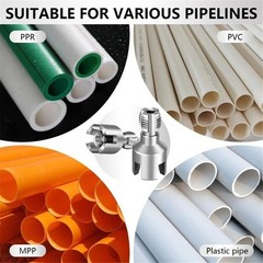 2Pcs 1/2&rdquo;&3/4&rdquo; Water Pipe Integrated Internal & External Pipe Threading Tool
