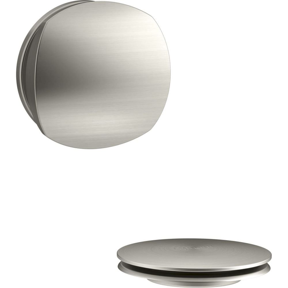 KOHLER PureFlo Rotary Turn bath drain trim Vibrant Brushed Nickel
