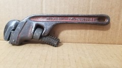 Vintage Ridgid E8 Offset Red Pipe Wrench working VGC