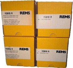 Two Industrial Pipe Deburring / Reaming tools with drill adapters 10-42mm REMS