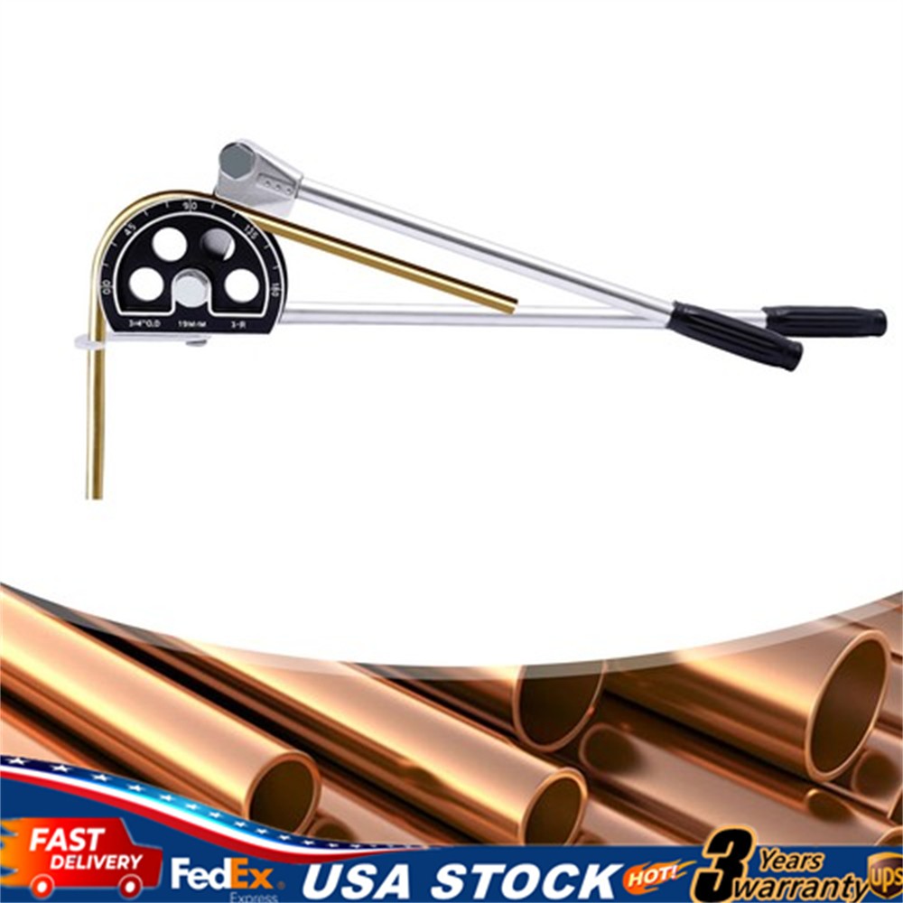 3/4&Prime; Tube Bender Manual 0~180&deg; Copper Ratchet Type Pipe Bender Bending Tool 19mm