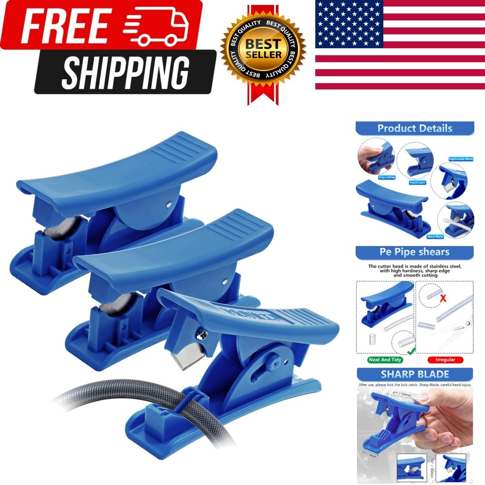 3 Pcs PTFE Tubing Cutter, RO Tube Cutter for 3/8&Prime; OD Nylon PVC PU Plastic Hose