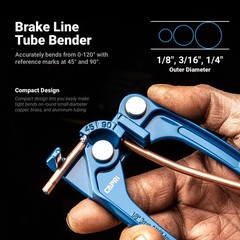 3/16 in. Double Flaring Tool Kit for Brake Lines 3/16&Prime; SAE (4.75 mm) with Wre&hellip;